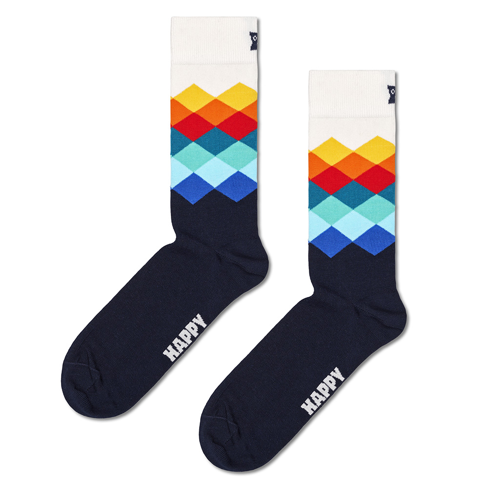 Foto 2 pulgar | Calcetines Happy Socks Diseño Rombos Colores Unisex