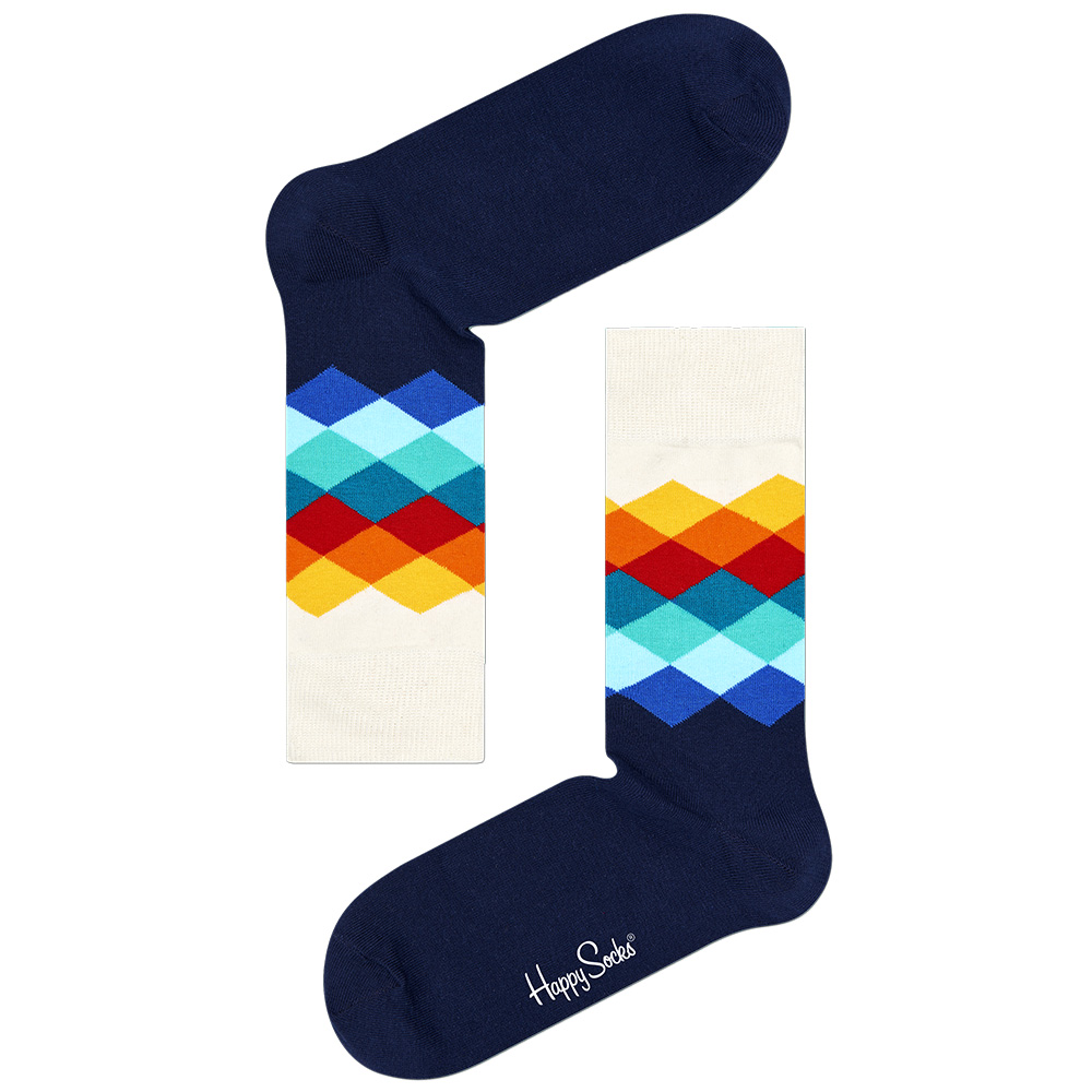 Foto 5 | Calcetines Happy Socks Diseño Rombos Colores Unisex