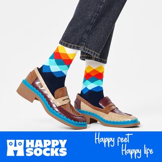 Foto 6 | Calcetines Happy Socks Diseño Rombos Colores Unisex