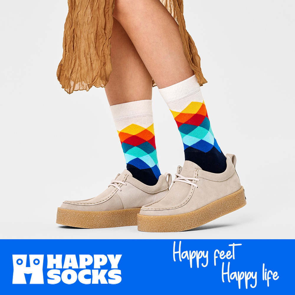 Foto 7 | Calcetines Happy Socks Diseño Rombos Colores Unisex