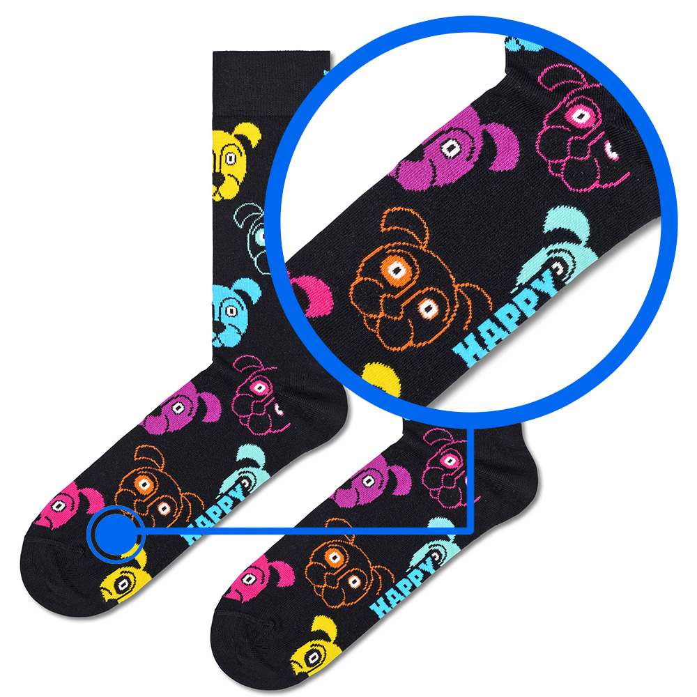 Foto 4 pulgar | Calcetines Happy Socks Diseño Perritos Multicolor Unisex
