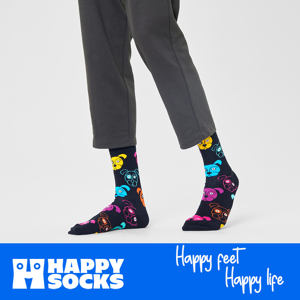 Foto 7 pulgar | Calcetines Happy Socks Diseño Perritos Multicolor Unisex