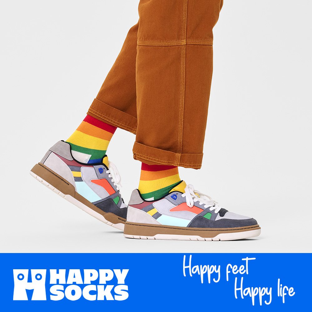 Foto 8 pulgar | Calcetines Happy Socks Diseño Pride Lines