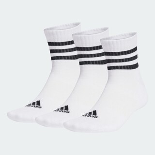Foto 3 | Calcetines Acolchadas 3 Franjas Sportswear Corte Bajo 3 Pares Adidas Blanco Unisex