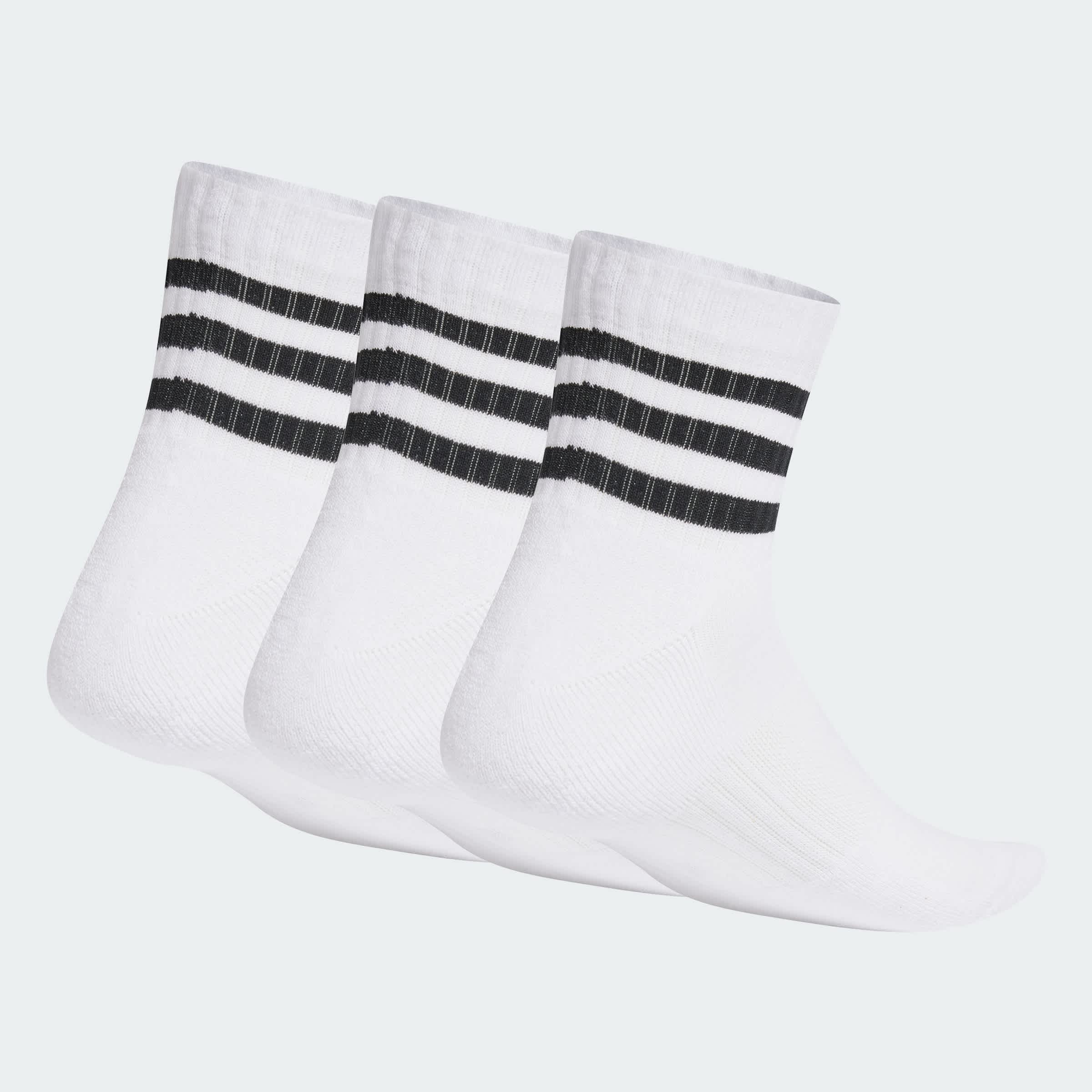 Foto 5 pulgar | Calcetines Acolchadas 3 Franjas Sportswear Corte Bajo 3 Pares Adidas Blanco Unisex