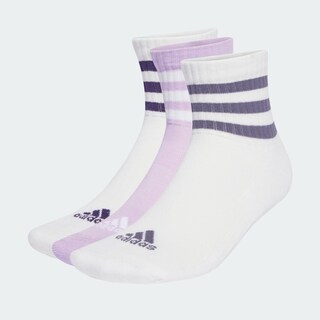 Foto 2 | Calcetines Acolchadas 3 Franjas Sportswear Corte Bajo 3 Pares Adidas Blanco Unisex