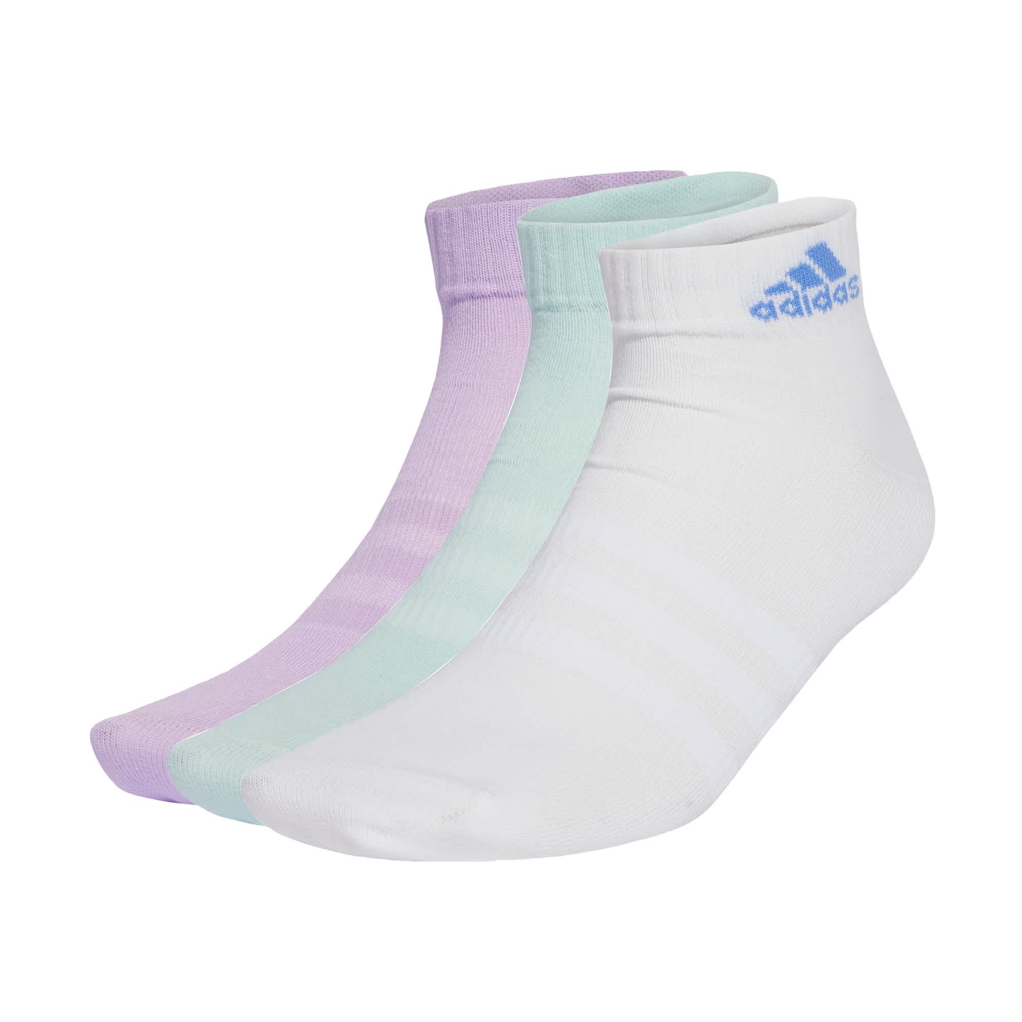 Foto 1 | Calcetines Al Tobillo Thin And Light Sportswear 3 Pares Adidas Violeta Unisex