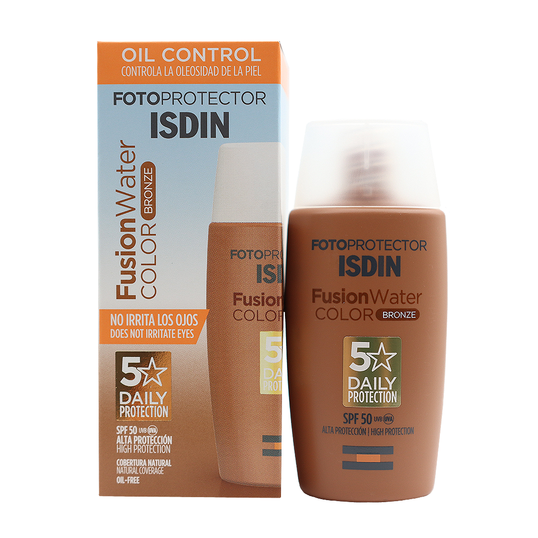 Foto 2 pulgar | Fotoprotector Facial Isdin Fusion Water con Color FPS 50 y Tono Bronze 50 ml