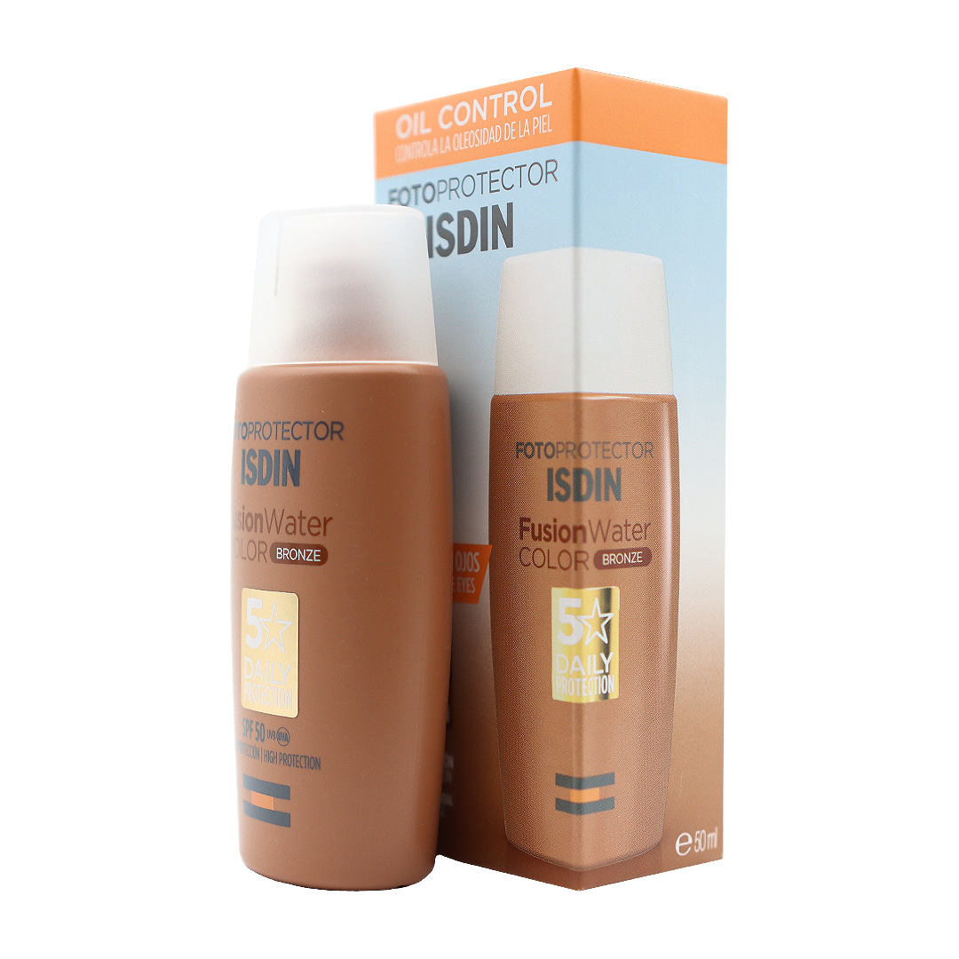 Foto 2 | Fotoprotector Facial Isdin Fusion Water con Color FPS 50 y Tono Bronze 50 ml