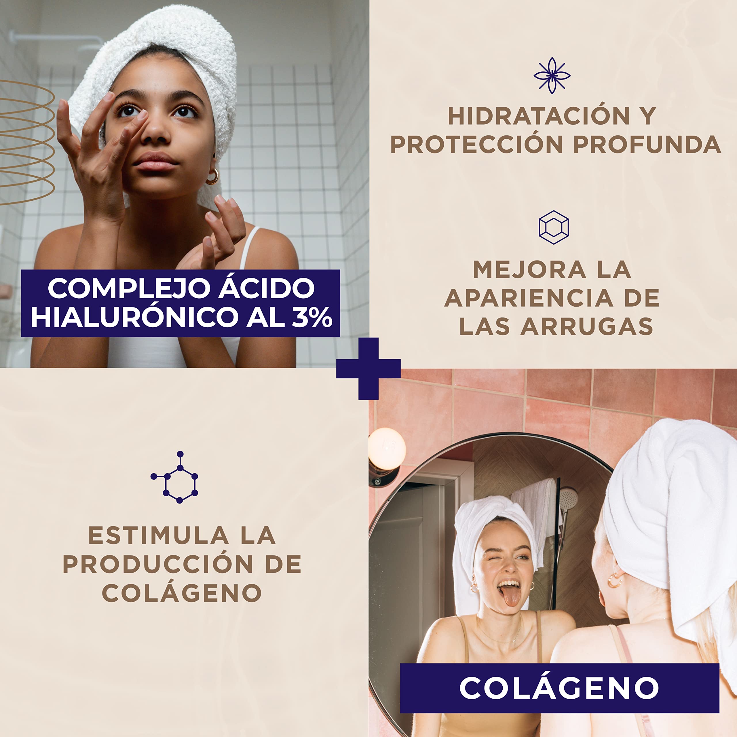 Foto 4 pulgar | Crema Hidratante Dia Collagenic 3% Acido Hialuronico Colageno 60 ml