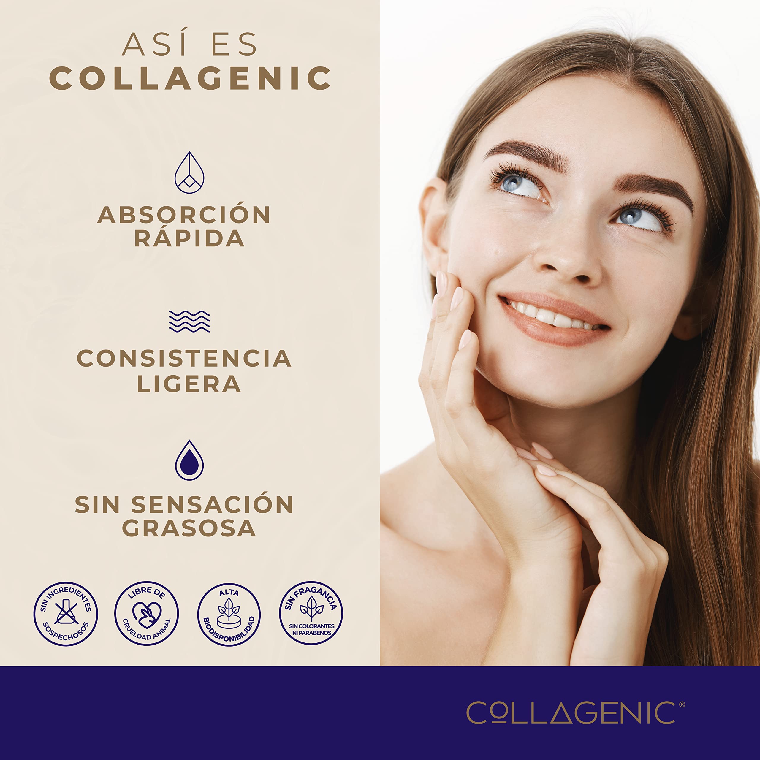 Foto 6 pulgar | Crema Hidratante Dia Collagenic 3% Acido Hialuronico Colageno 60 ml