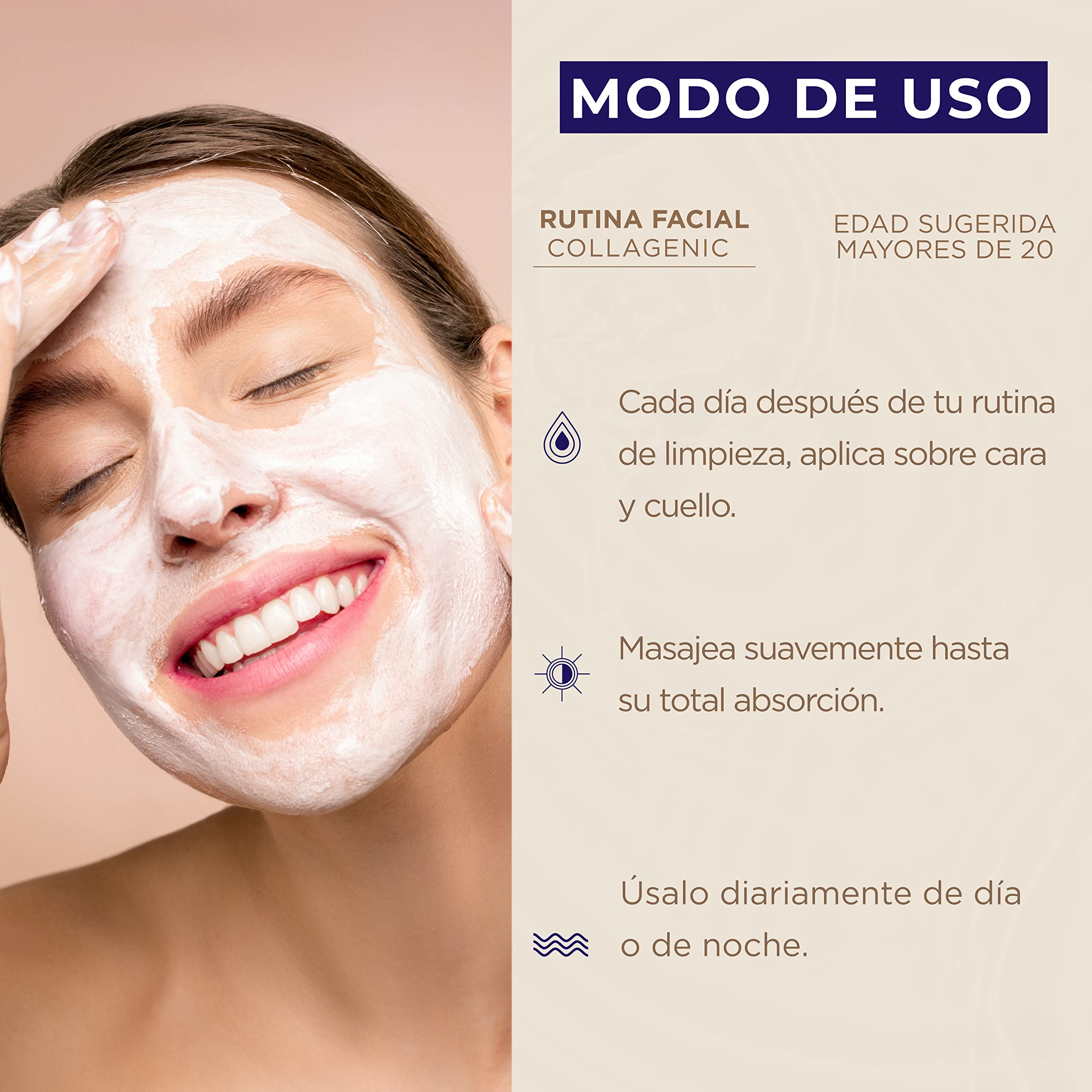 Foto 6 | Crema Hidratante Dia Collagenic 3% Acido Hialuronico Colageno 60 ml