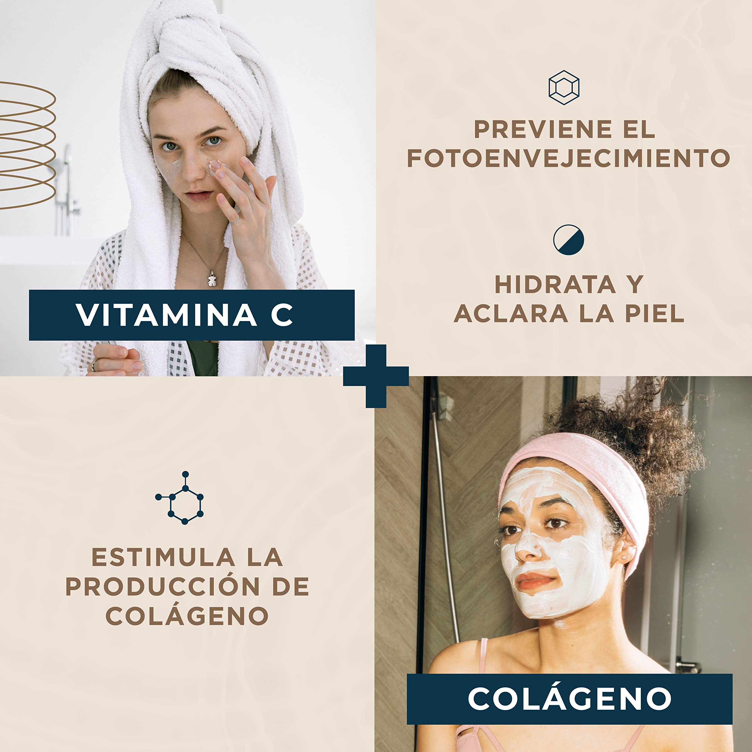 Foto 4 pulgar | Crema Aclarante Facial Dia Collagenic Vitamina C Filtros Solares 60 ml