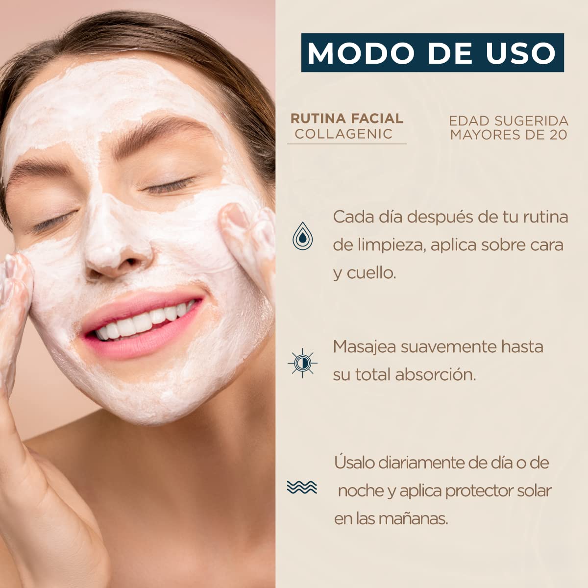 Foto 7 pulgar | Crema Aclarante Facial Dia Collagenic Vitamina C Filtros Solares 60 ml