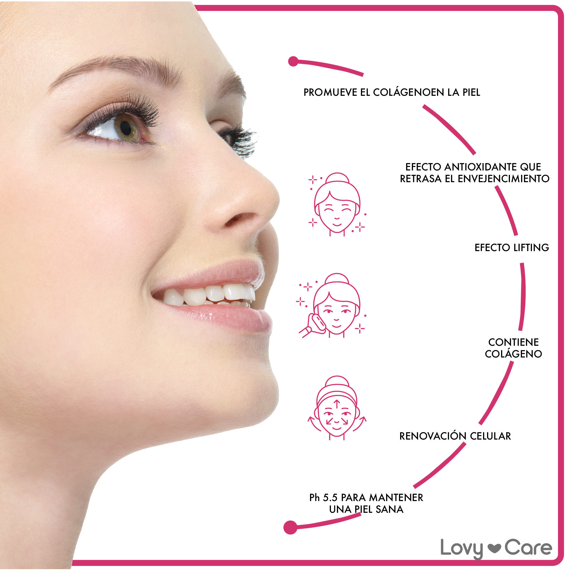 Foto 2 | Crema Facial Lovy Care 4 Piezas