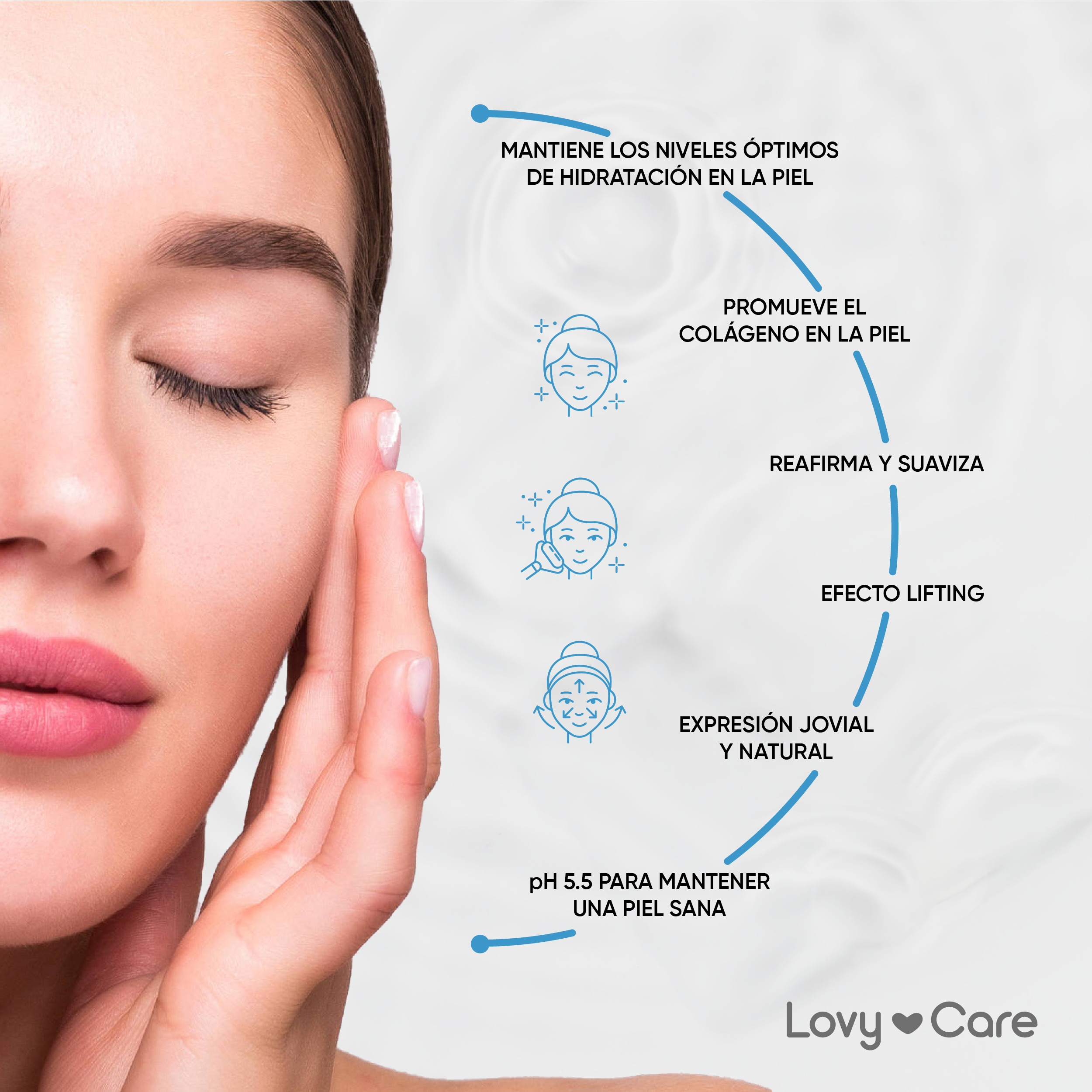 Foto 4 pulgar | Crema Facial Lovy Care 4 Piezas