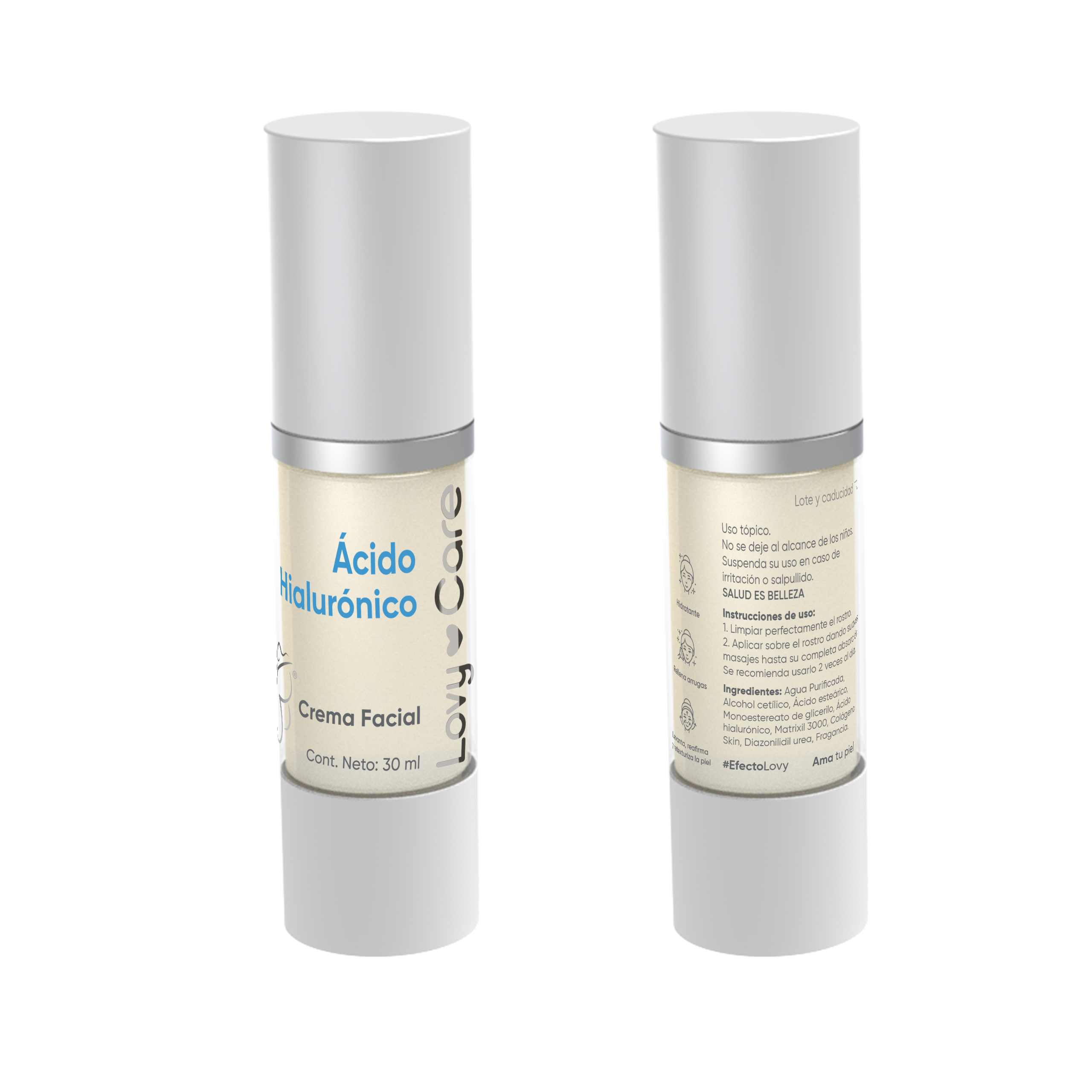 Foto 2 | Pack Crema Facial Lovy Care 002PN509P Ácido Hialurónico más Serum Ácido Hialurónico