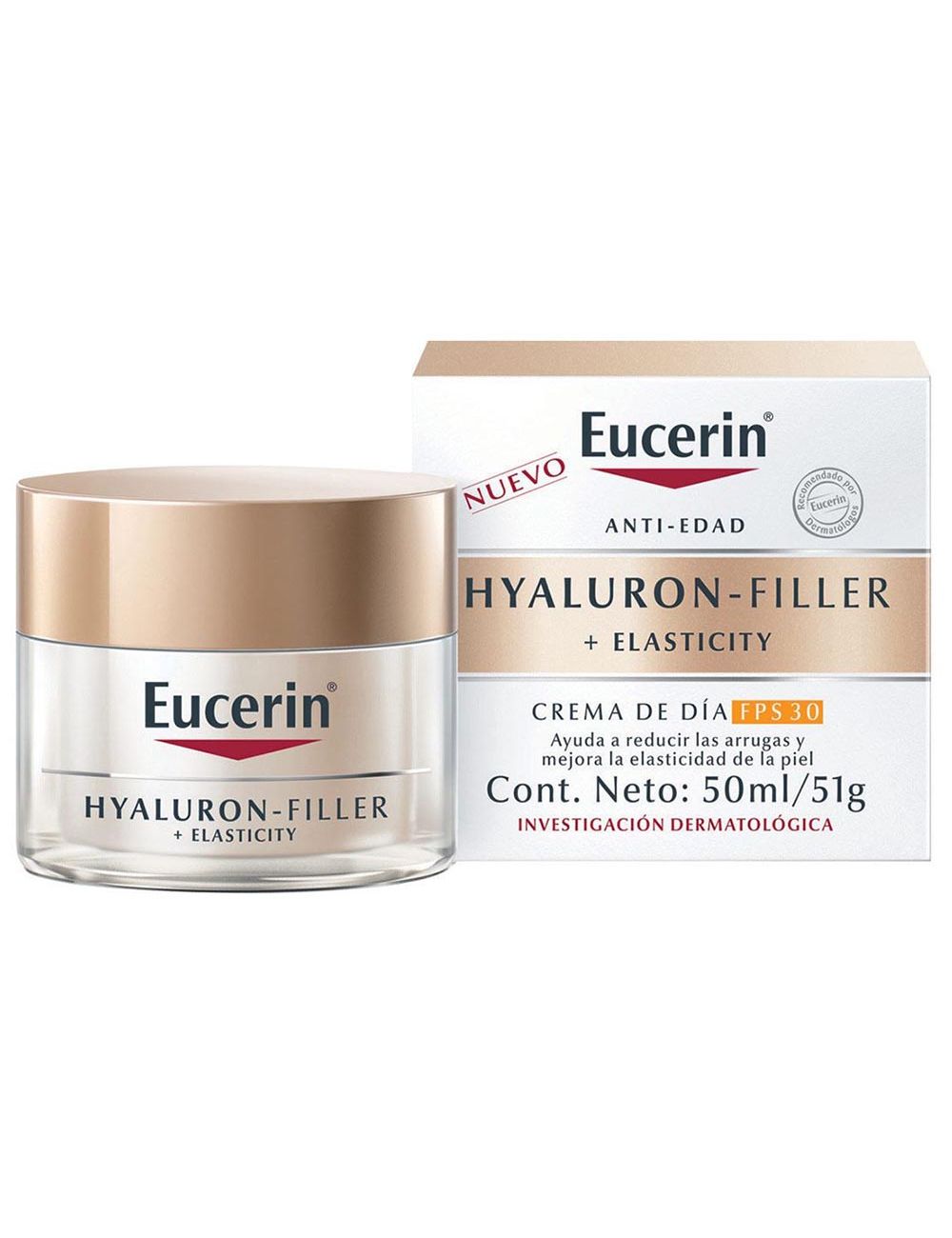 Foto 3 pulgar | Crema Eucerin Hyaluron Filler + Elasticity Fps30 50 ml