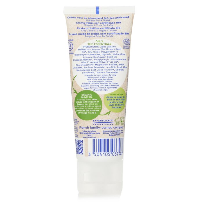 Foto 4 pulgar | Crema De Pañales Mustela Bio Organic 99% De Origen Natural - Venta Internacional.