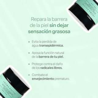 Foto 2 | Crema Facial Teia Cosméticos Hidratante Reparadora Ligera Con Escualeno + Ácido Hialurónico