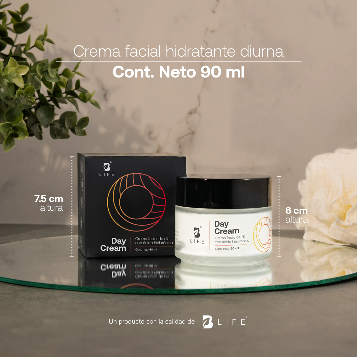 Foto 8 pulgar | Crema Facial De Día Hidratante | 90 Ml | Adicionada Con Vitamina E, Ácido Hialurónico Y Niacinamida | Day Cream | B