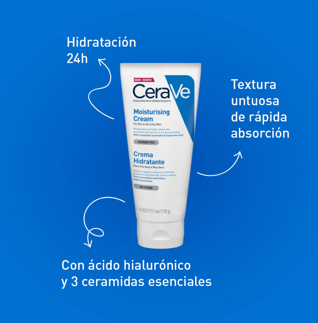 Foto 4 pulgar | Kit Skincare Hidratante Facial  Y Reparador De Ojos Anti-ojeras Y Bolsas En Los Ojos Cerave Con Acido Hialuronico 2 Pcs