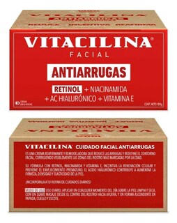 Foto 2 | Skincare Antiarrugas Aclarador Humectante Vitacilina 3 Piezas Con Colágeno, Retinol, Ácido Hialurónico Y Niacinamida