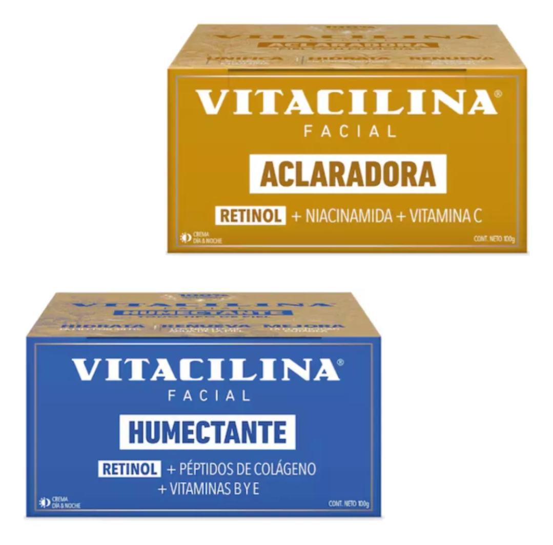 Foto 1 | Skincare Cuidado Facial Aclaradora Humectante Vitacilina: Con Colágeno, Ácido Hialurónico Y Niacinamida 2pcs