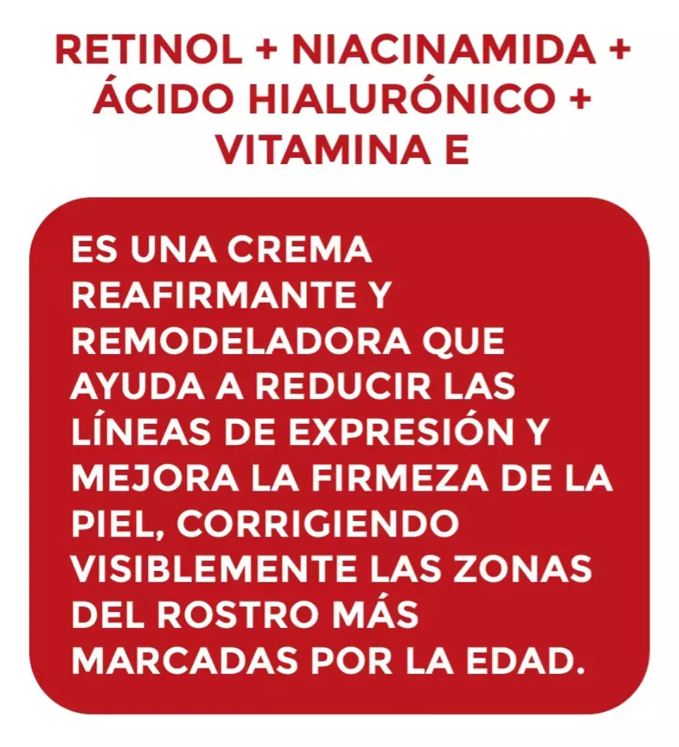Foto 5 pulgar | 2 Pack Crema Facial Anti-arrugas Y Edad Con Retinol, Niacinamida, Ácido Hialurónico Y Vitamina E Vitacilina