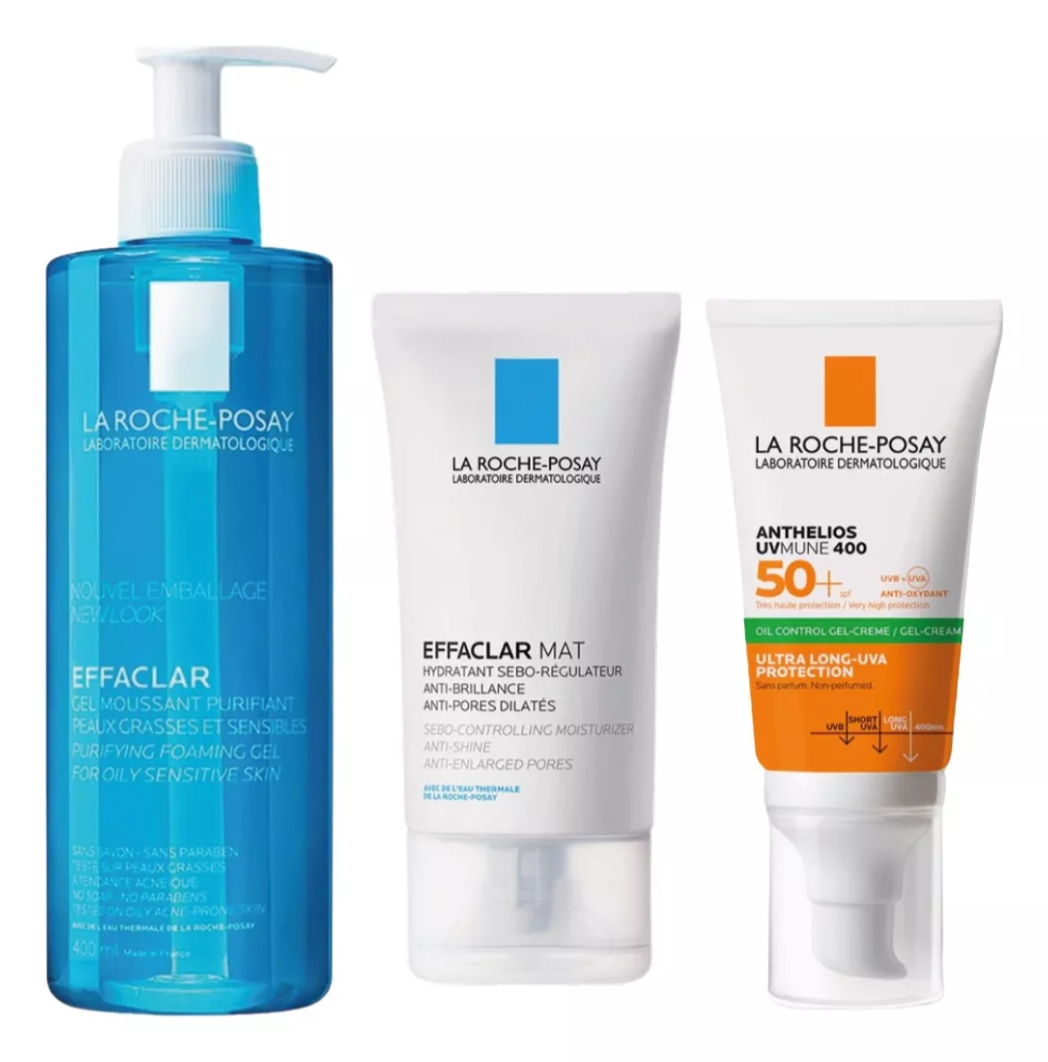 Foto 2 pulgar | Kit Skincare Hidratante Matificante Para Piel Grasa La Roche Posay: Reduce Exceso De Sebo Y Minimiza Los Poros