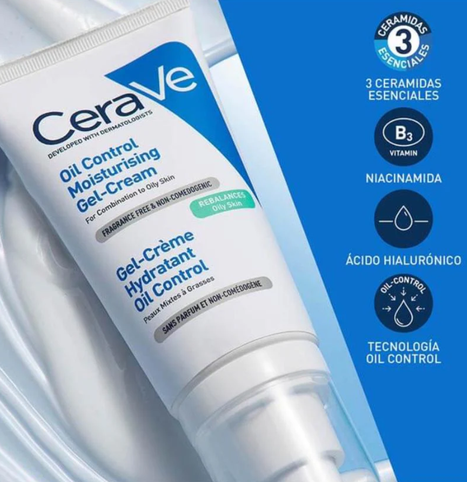 Foto 5 pulgar | Crema Hidratante Cerave Oil Control para Piel Mixta a Grasa, Matificante Anti Sebo Control de Brillo y Acné 52ml