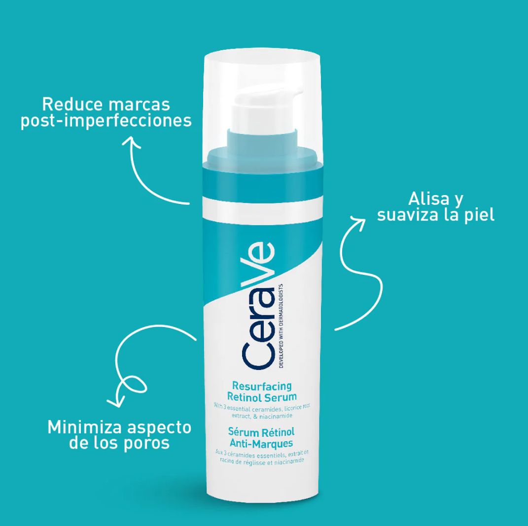 Foto 3 pulgar | Cerave Sérum Anti-imperfecciones Retinol y Niacinamida Antiacné Barros y Espinillas 30 ml