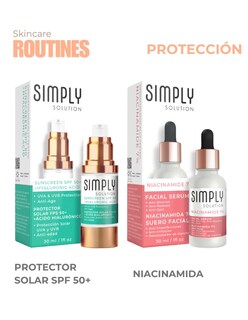 Foto 1 | Set Niacinamida 7% Y Protector Solar Fps 50+ Simply Solution Protector Solar