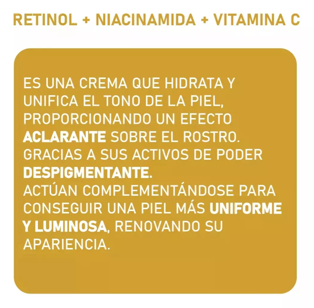 Foto 4 pulgar | Vitacilina Facial Aclarante Con Retinol, Niacinamida Y Vitamina C | Hidratación Y Luminosidad