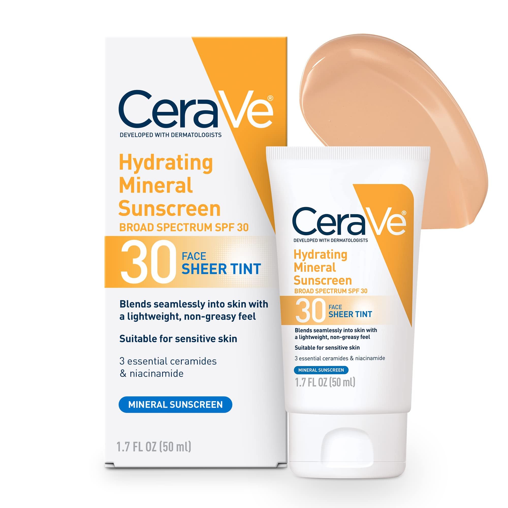 Foto 2 pulgar | Protector Solar Mineral Cerave Hidratante Con Tinte Transparente Spf30, 50 Ml - Venta Internacional.