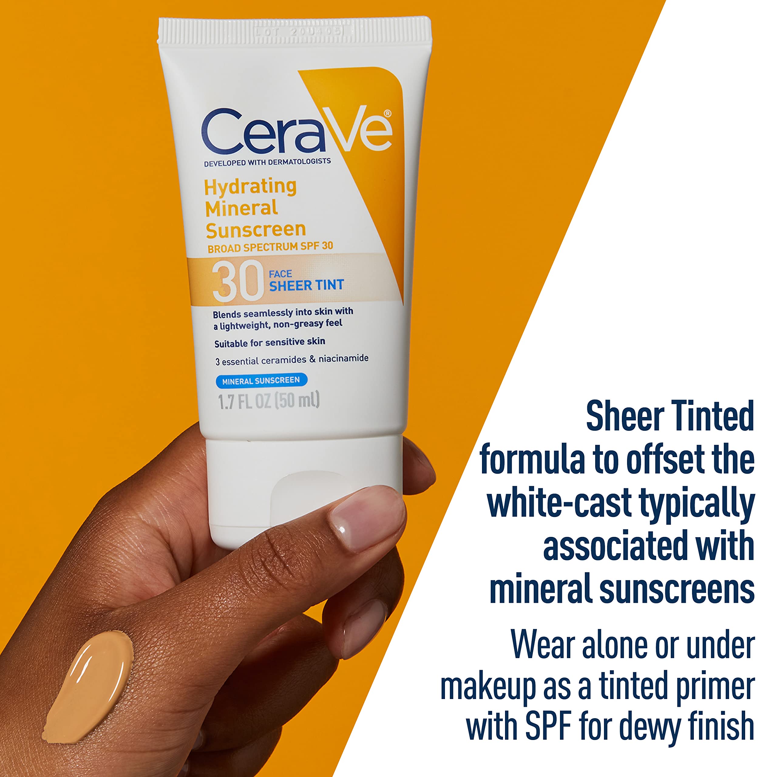 Foto 4 pulgar | Protector Solar Mineral Cerave Hidratante Con Tinte Transparente Spf30, 50 Ml - Venta Internacional.