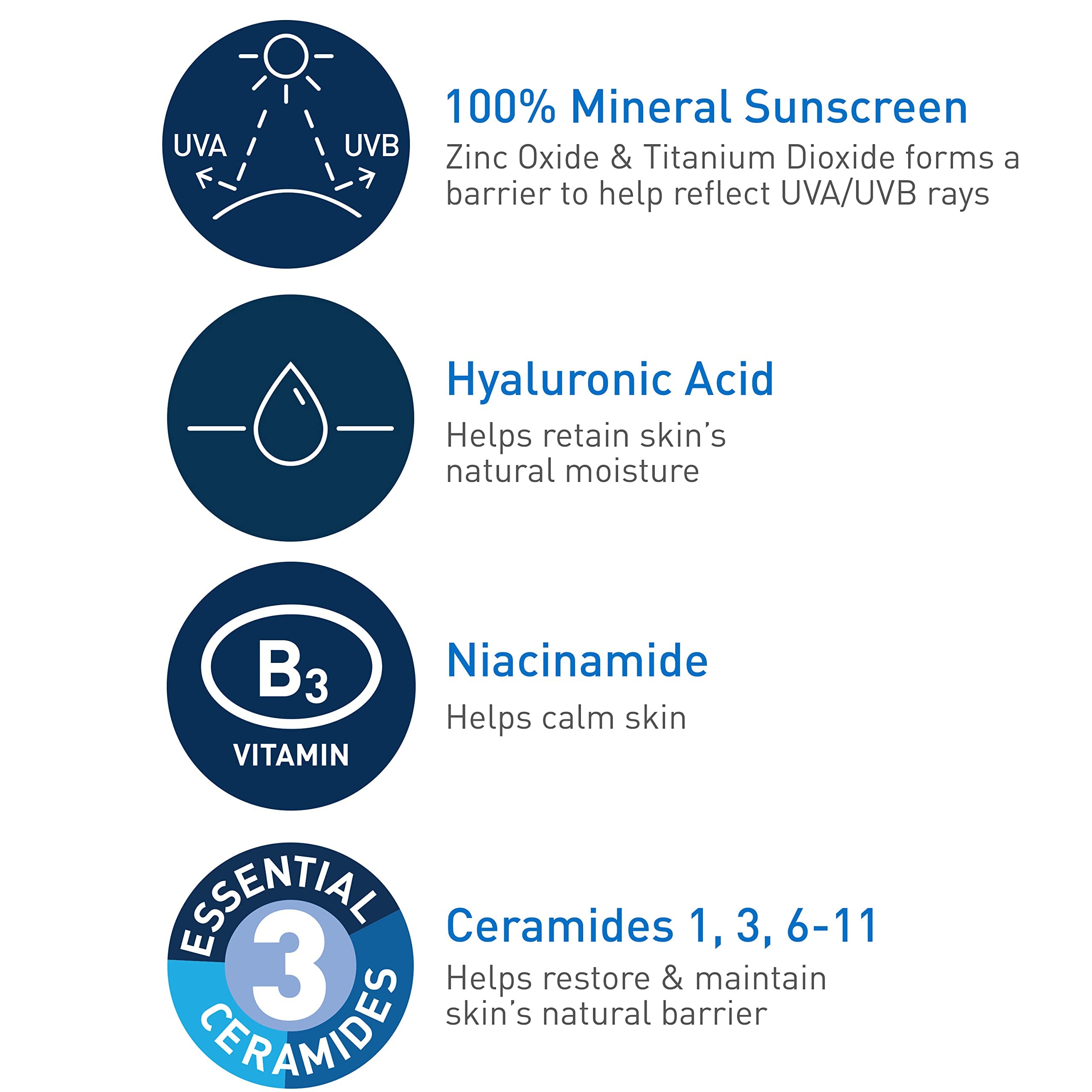 Foto 3 pulgar | Protector Solar Cerave 100% Mineral Spf 50 Para Rostro Sensible De 75 Ml - Venta Internacional.