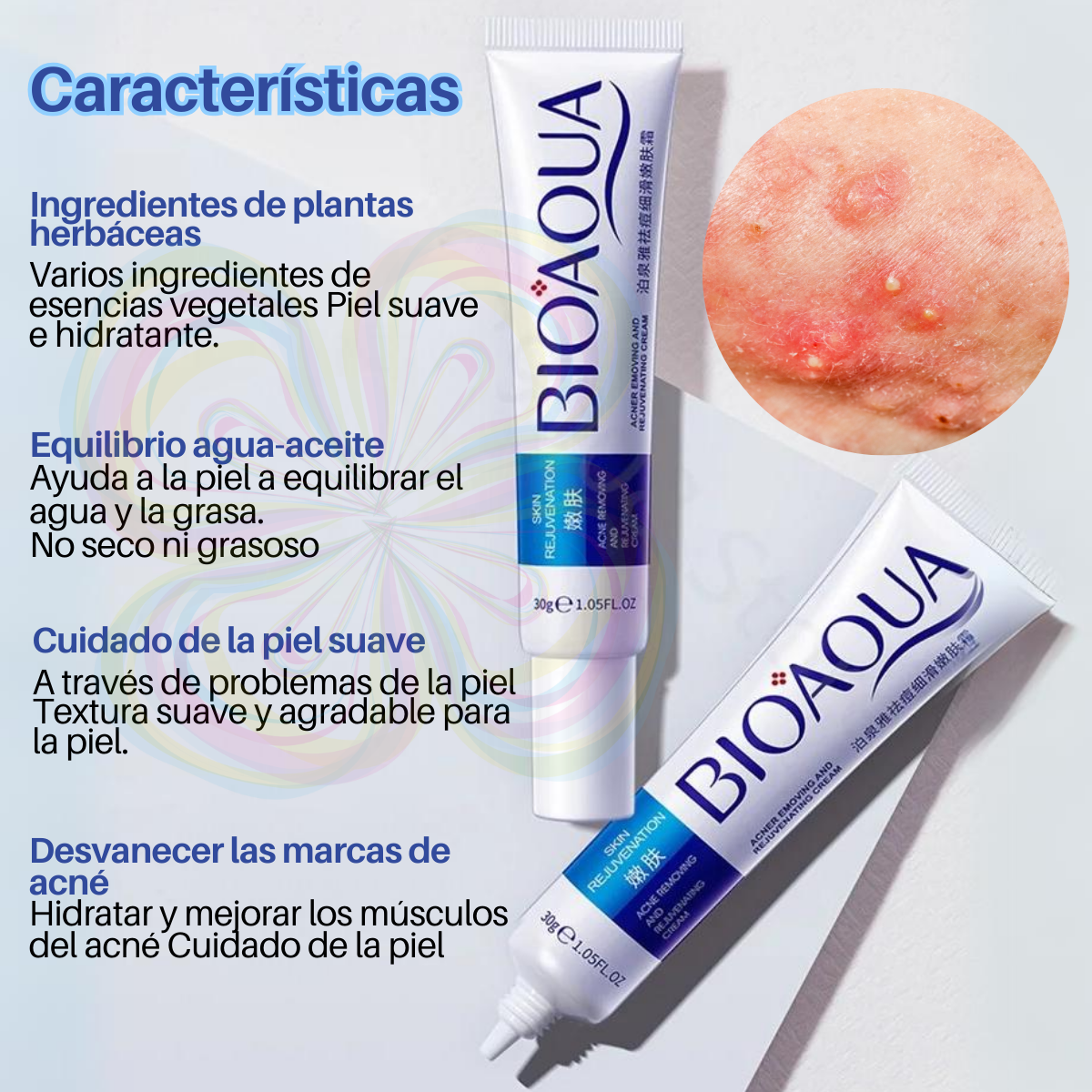 Foto 4 pulgar | Crema Bioaqua Puntos Negros Anti Acne Cicatrices Poros