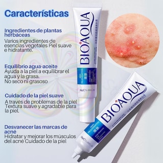 Foto 3 | Crema Bioaqua Puntos Negros Anti Acne Cicatrices Poros
