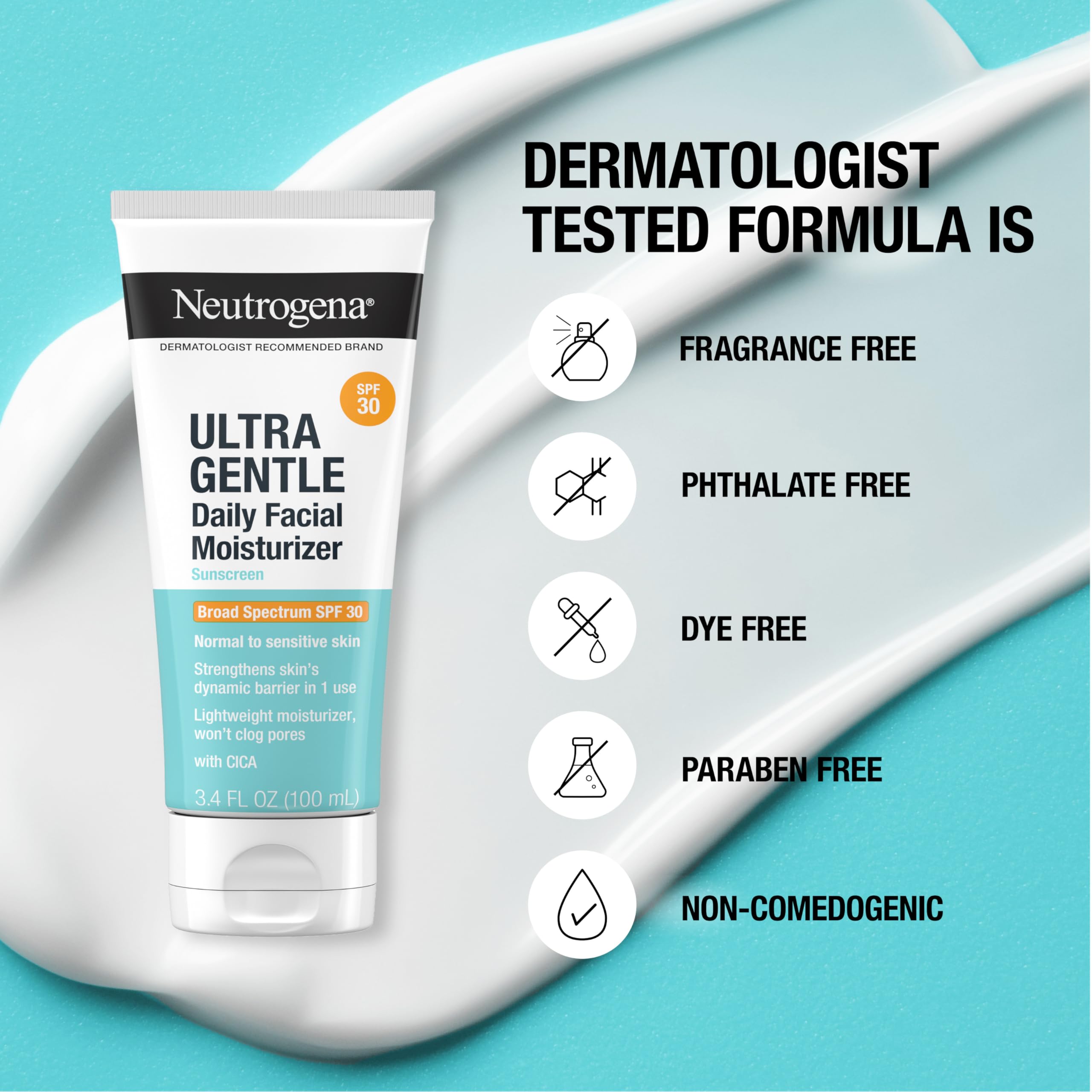Foto 8 pulgar | Crema Hidratante Neutrogena Ultra Gentle Spf 30, 100 Ml, Sin Fragancia - Venta Internacional.