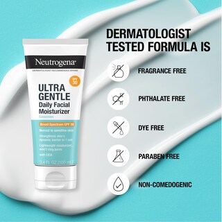 Foto 7 | Crema Hidratante Neutrogena Ultra Gentle Spf 30, 100 Ml, Sin Fragancia - Venta Internacional.
