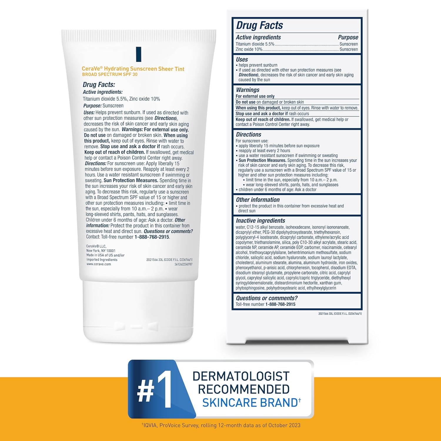 Foto 6 pulgar | Protector Solar Mineral Cerave, Hidratante, Spf 30, Tinte Transparente, 50 Ml - Venta Internacional.