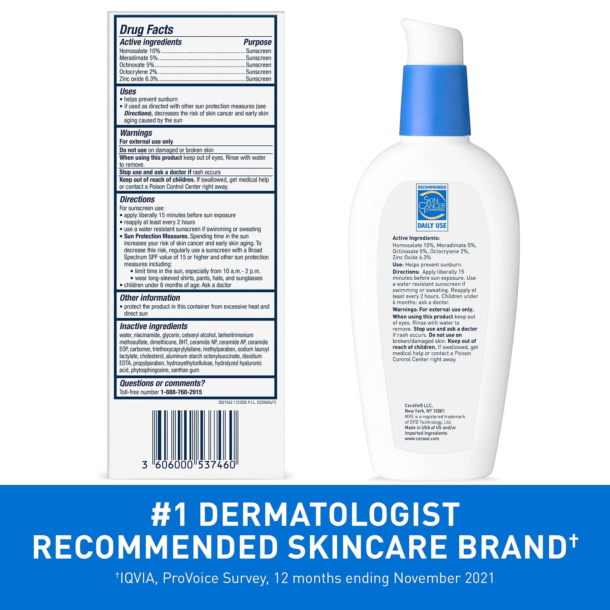 Foto 7 pulgar | Loción Hidratante Cerave Am Spf 30 90 Ml Con Ácido Hialurónico - Venta Internacional.