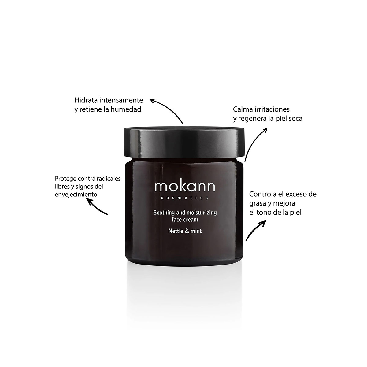 Foto 3 | Crema Facial Mokann Ortiga Menta Hidratante Piel Sensib 60ml