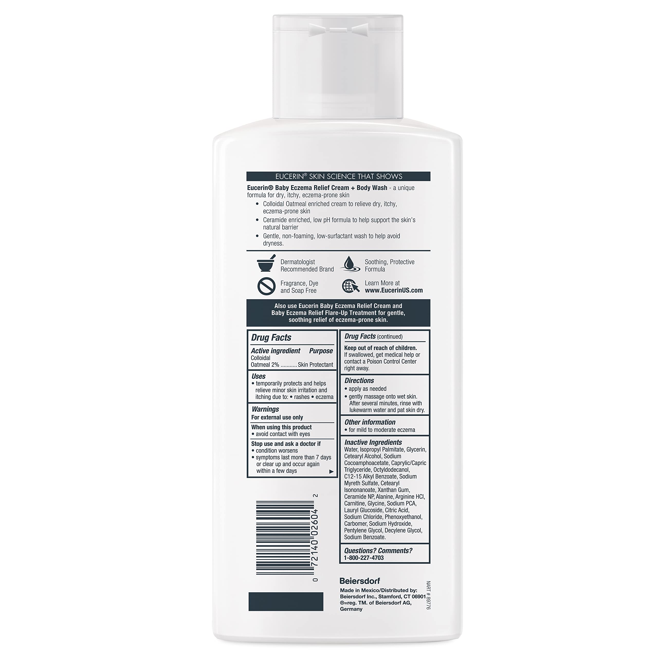 Foto 4 pulgar | Set Para El Cuidado De La Piel Eucerin Baby Eczema Con Avena Coloidal - Venta Internacional.