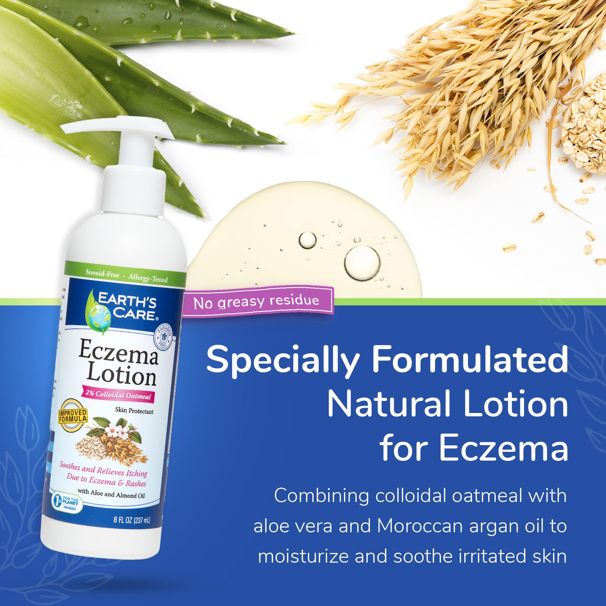 Foto 2 | Loción Earth's Care Para Eccema  237 Ml  Para Adultos Y Niños - Venta Internacional.