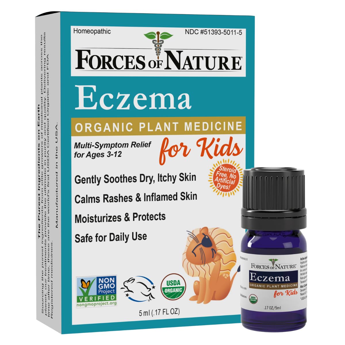 Foto 2 pulgar | Eczema Control Forces Of Nature Para Niños  5 Ml - Venta Internacional.