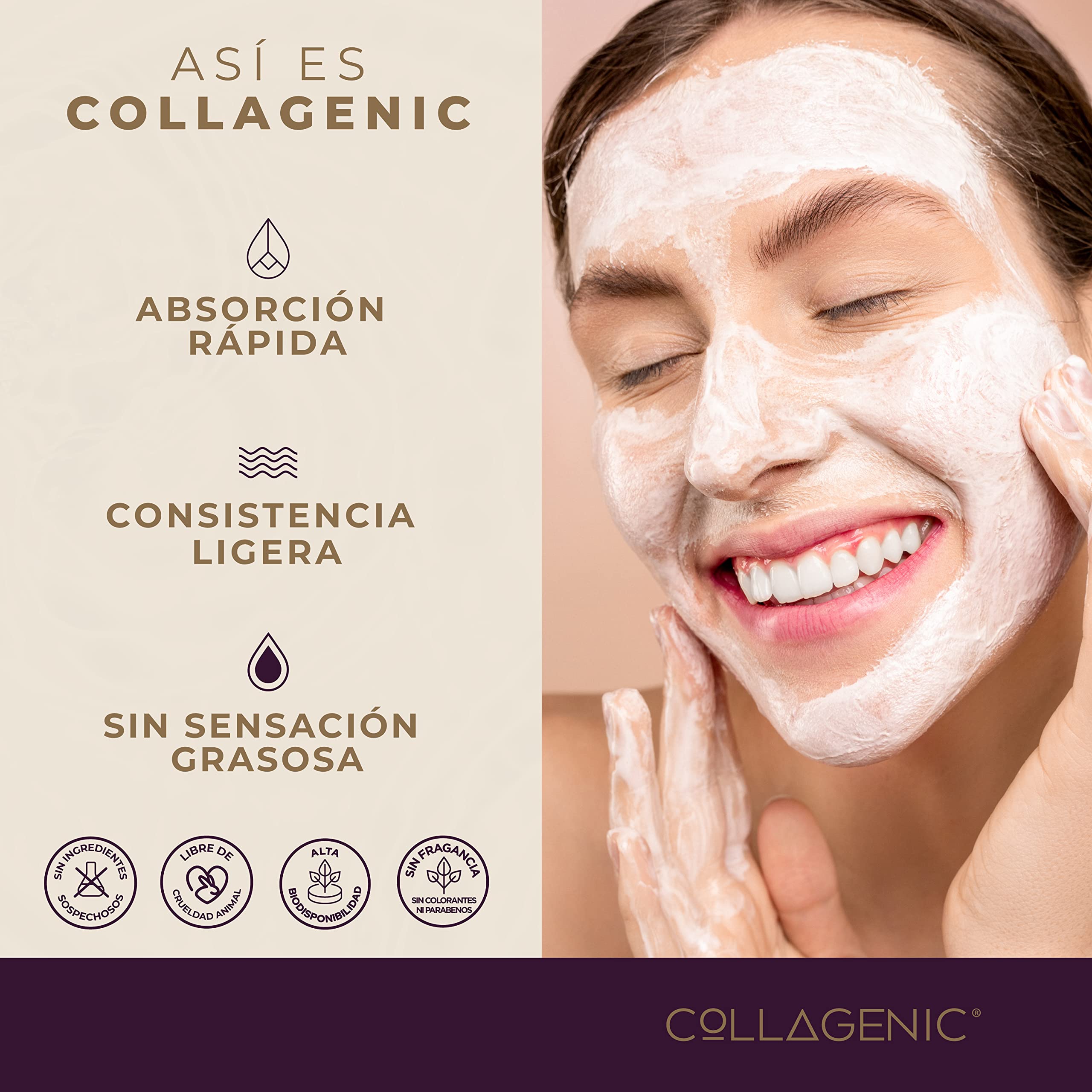 Foto 6 pulgar | Crema Facial Noche Collagenic 3% Retinol Colageno Antiarrugas 60 ml