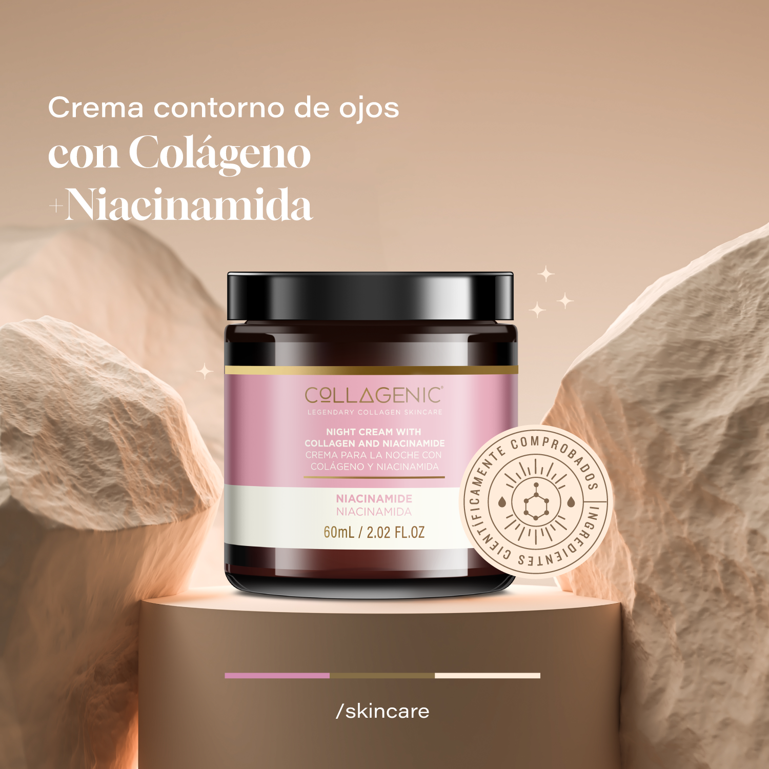 Foto 3 pulgar | Crema Aclarante de Noche Collagenic 10% Niacinamida Colageno 60 ml