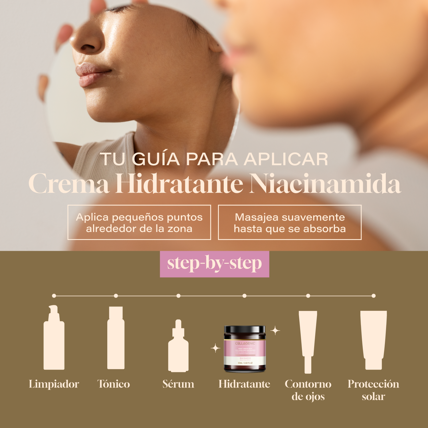 Foto 5 pulgar | Crema Aclarante de Noche Collagenic 10% Niacinamida Colageno 60 ml